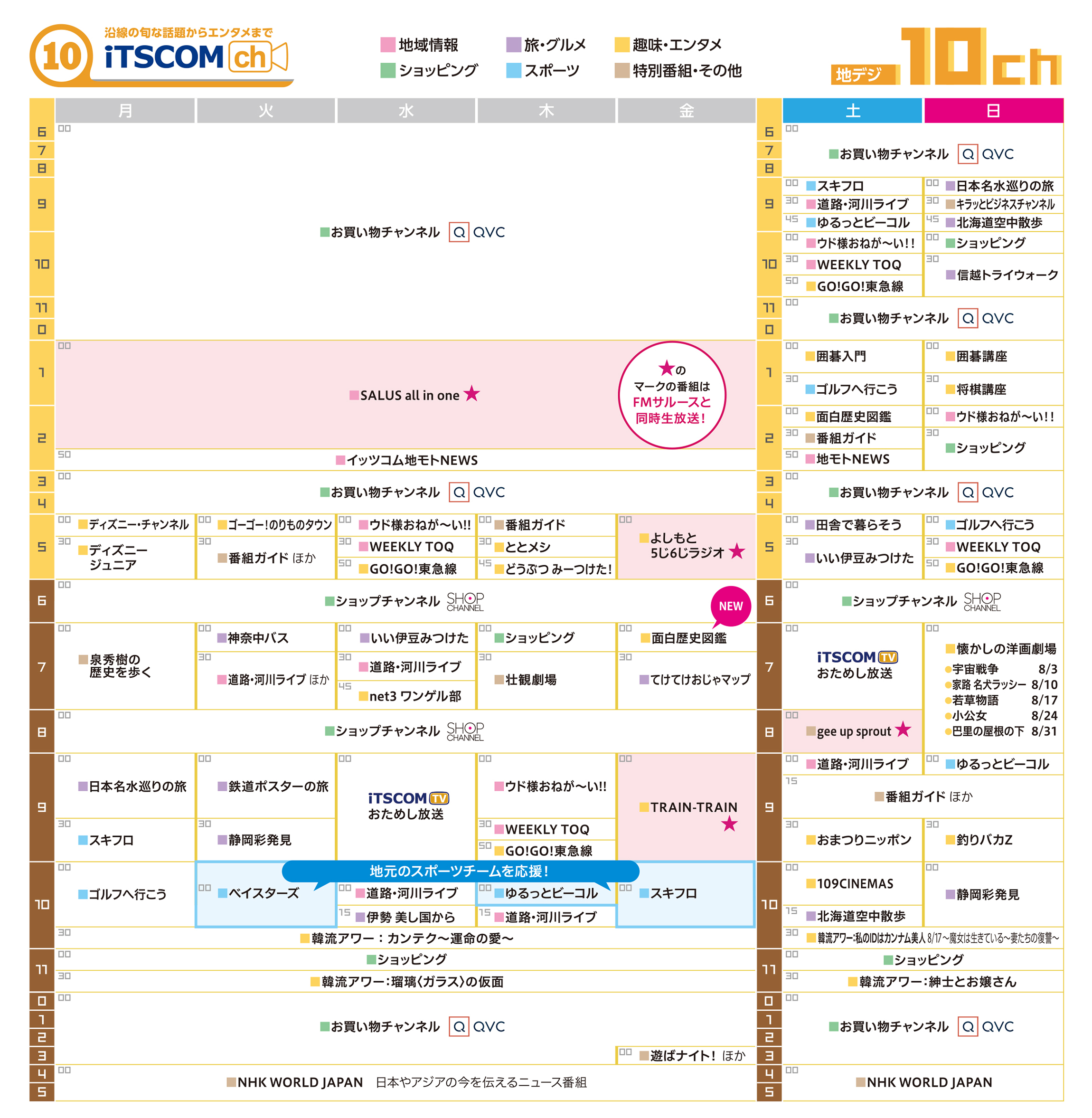 11chタイムテーブル